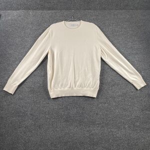 Calvin Klein Long Sleeve Sweater Pullover White Womens Size M Medium